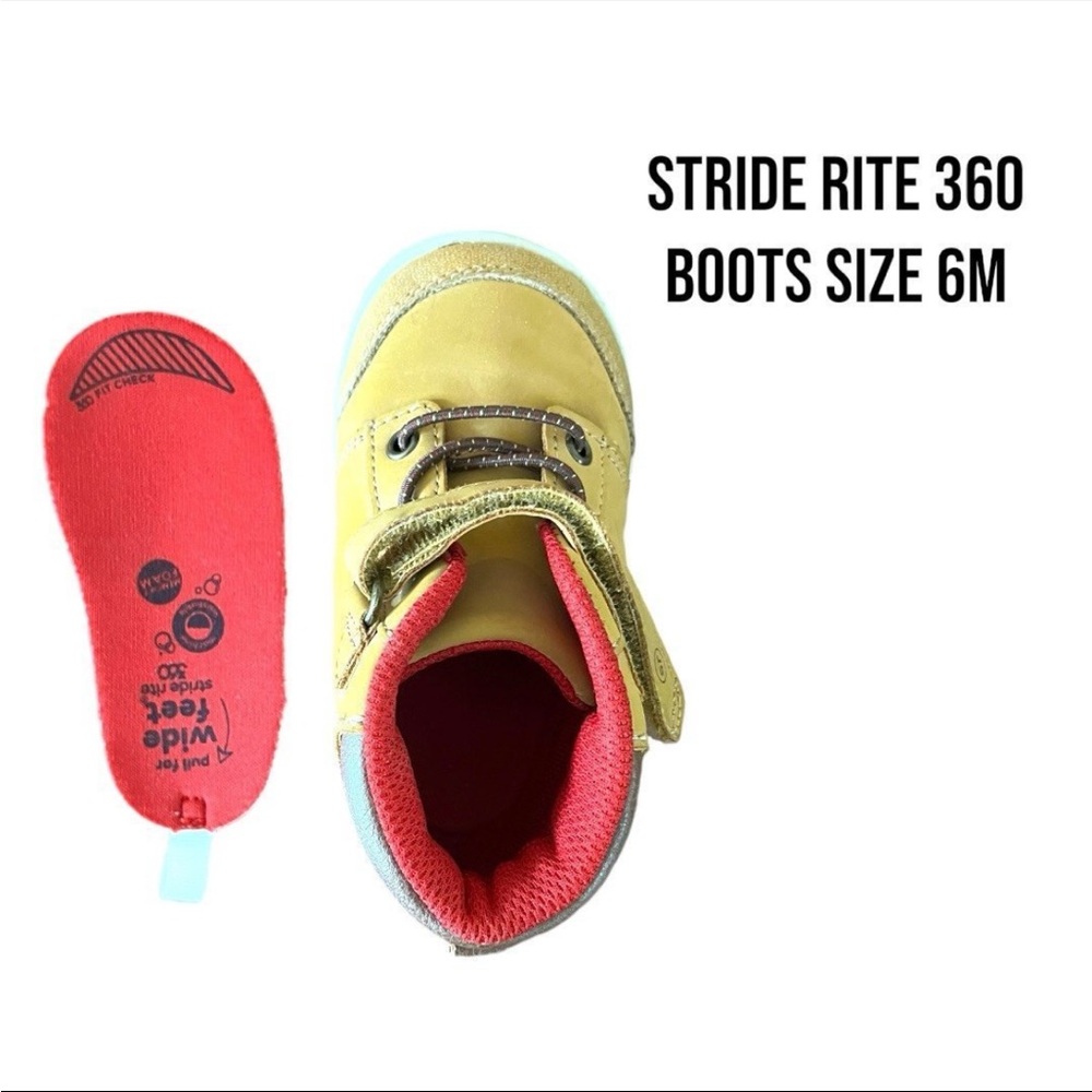 Toddler Shoes | Stride Rite 360 Indiana | Color Red/Tan | Size 6 M